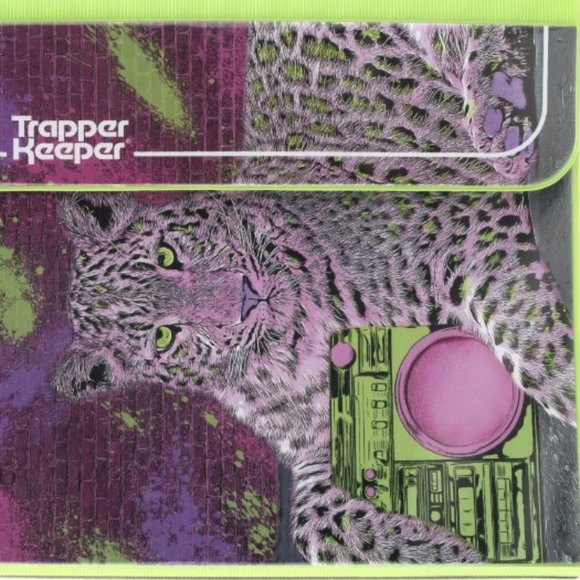 NWT Mead Original Trapper Keeper Binder - 80s 90s Vintage Retro Cheetah Boombox - Picture 1 of 9